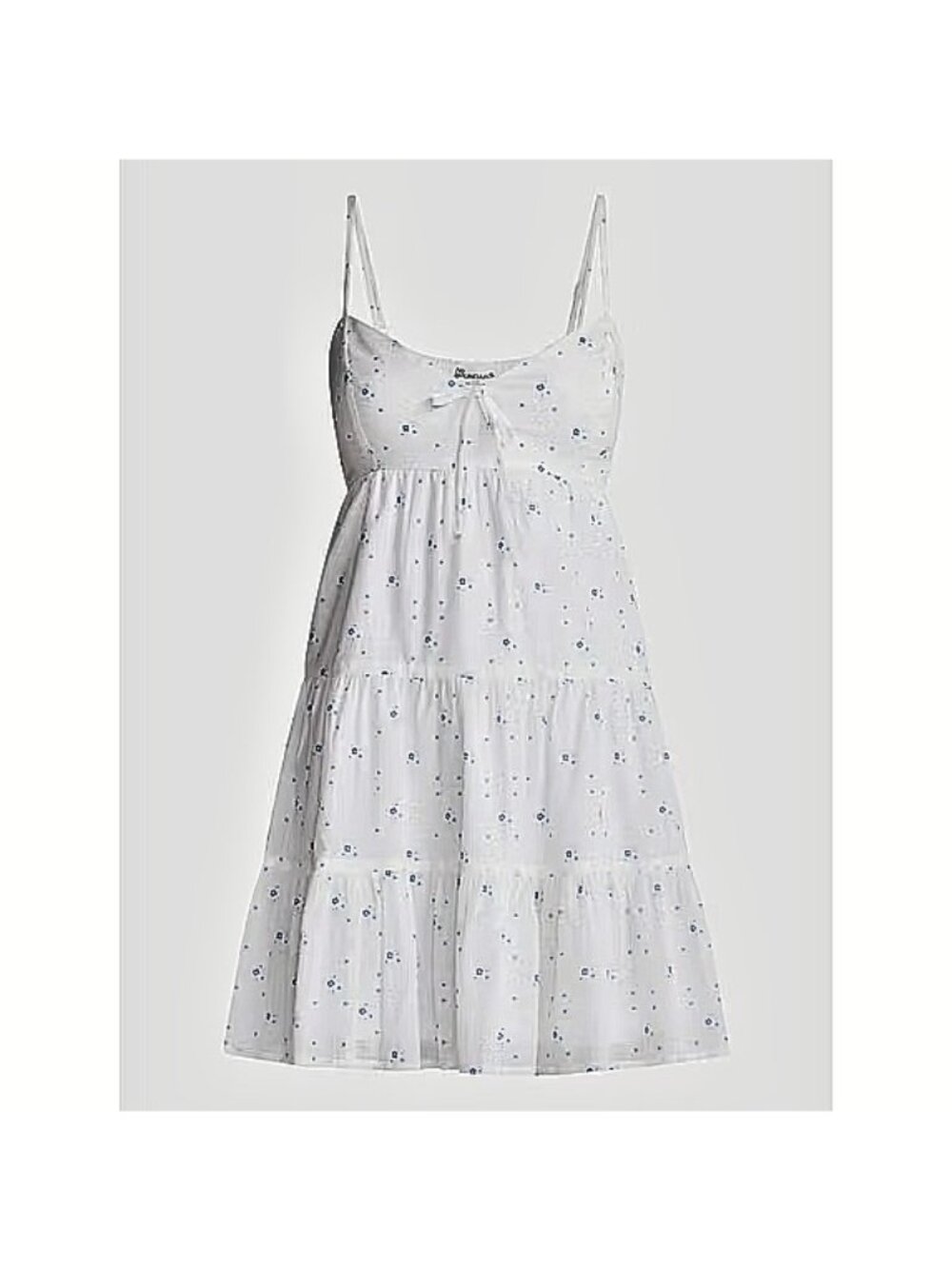 No Boundaries Spaghetti Strap White Floral Tiered Trapeze Dress Women's XXL (20)